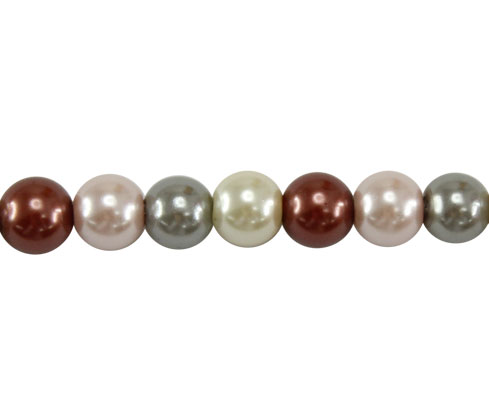[25384] Perla vidrio 6mm mix ocres 4 X 135 unds