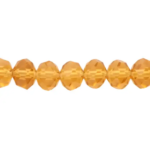 [01904] Murano rondela facetada 8mm smoked topaz 17 x 62unds