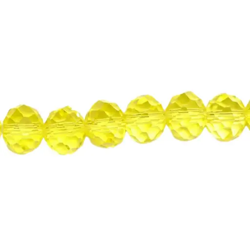 [01904] Murano rondela facetada 8mm smoked topaz 17 x 62unds