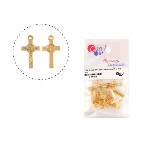 [31658] Cruz 56 23x12mm/golfi x 12 und