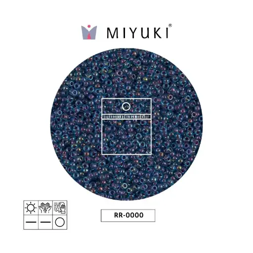 [08088] Mostacilla Miyuki rocalla 15/0 RR0346 fucsia forrado azul x 25g