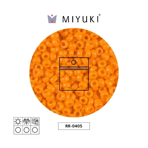 [13748] Mostacilla Miyuki rocalla 8/0 RR0405 opaco medium naranja x 25g