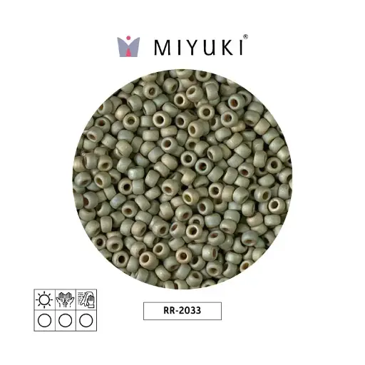 [07342] Mostacilla Miyuki rocalla 8/0 RR2033 mate opaco claro verde X 250g