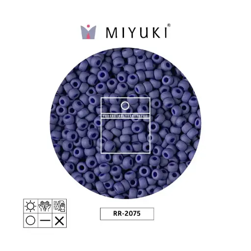 [05795] Mostacilla Miyuki rocalla 8/0 RR2075 mate opaco azul brillo x 25g