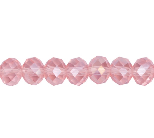 [02297] Murano rondela facetada 6mm rosaline 38 x 82unds