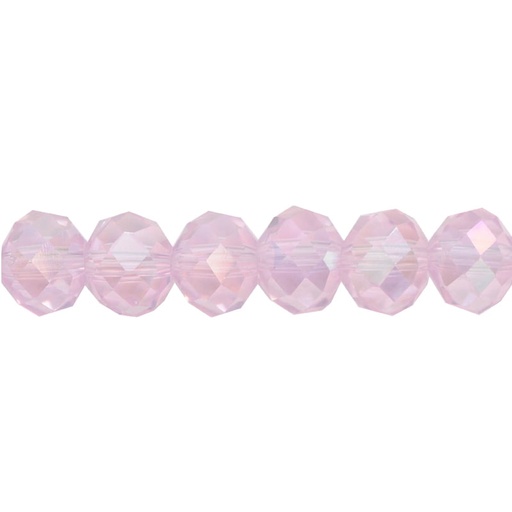[10600] Murano rondela facetada 8mm lt rose AB 30AB x 68unds
