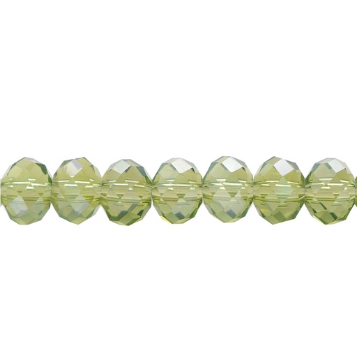 [10825] Murano rondela facetada 6mm olivine mate 102AB x 82und