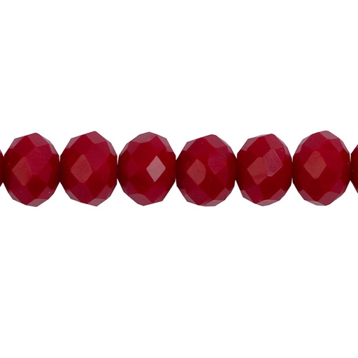 [04576] Murano rondela facetada 8mm dark coral 85 x 62unds