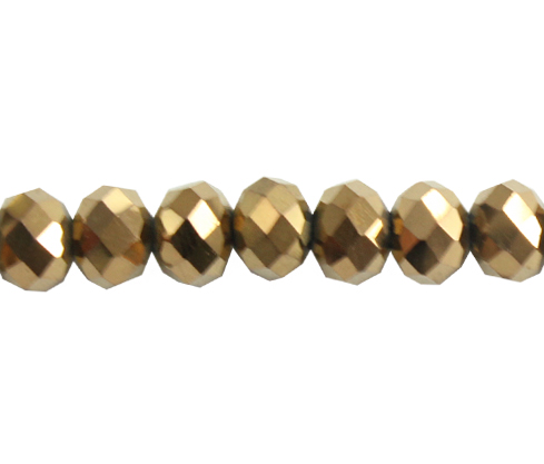[02306] Murano rondela facetada 6mm bronze 129 x 82unds