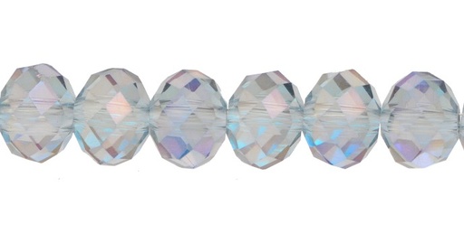 [15502] Murano rondela facetada 8mm silver night 310 x 72unds