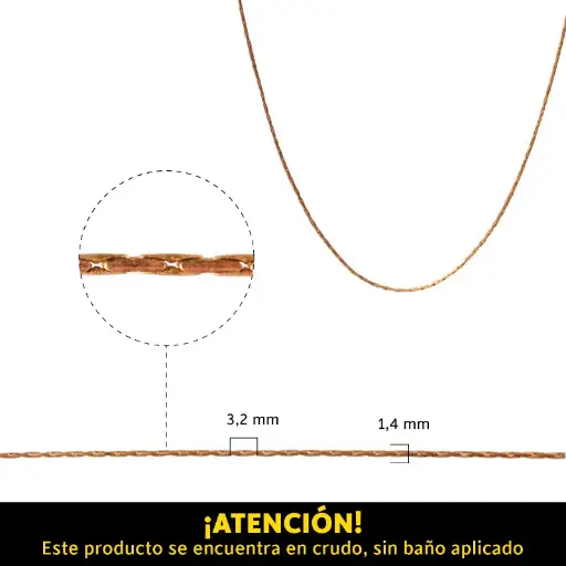[09641] Cadena brass 260PNR 3.2x1.4mm/R x m