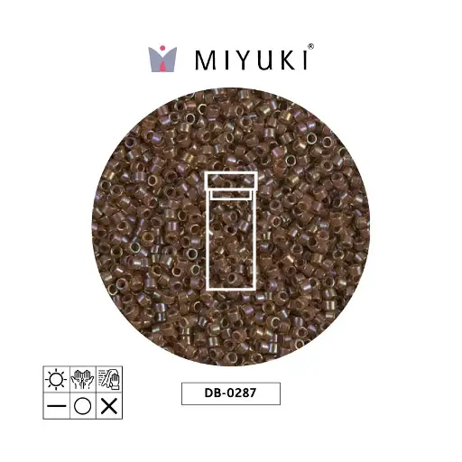 [17739] Miyuki delica 11/0 DB0287 cinnamon lined topaz luster x 3g
