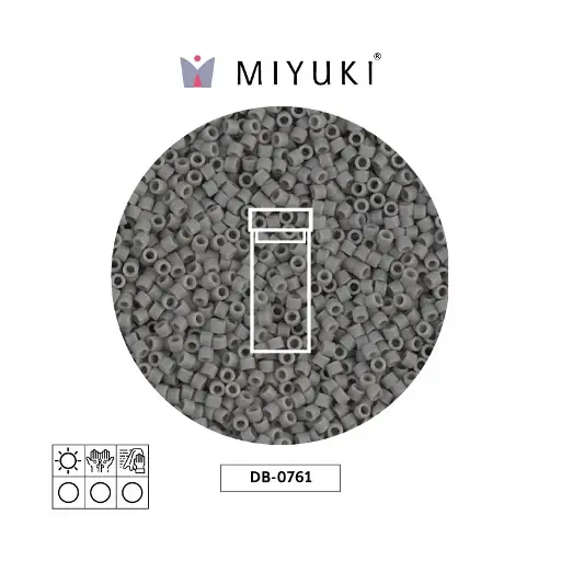 [18937] Miyuki delica 11/0 DB0761 mate opaco gris x 3g