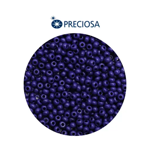 [10711] Mostacilla checa preciosa 2mm 33070 azul rey oscuro x 500g