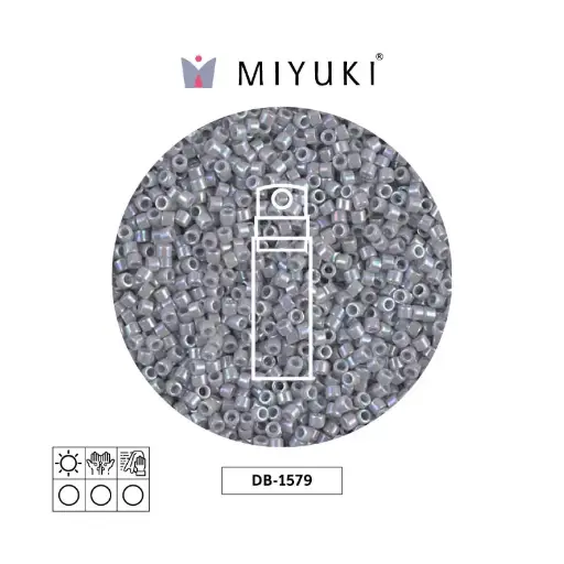 [20979] Miyuki delica 11/0 DB1579 opaco ghost gris AB x 10g