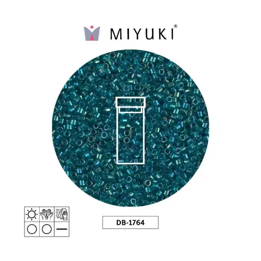 [19819] Miyuki delica 11/0 DB1764 verde forrado azul AB x 3g