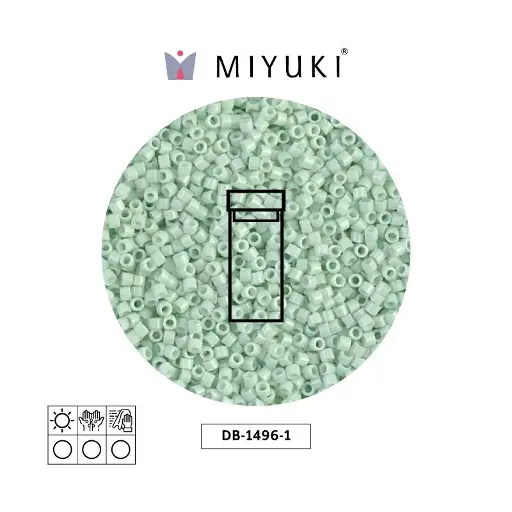 [21803] Miyuki delica 11/0 DB1496-1 opaque light mint x 3g