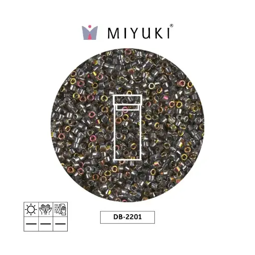 [20182] Miyuki delica 11/0 DB2201 cristal marea vitrail x 3g