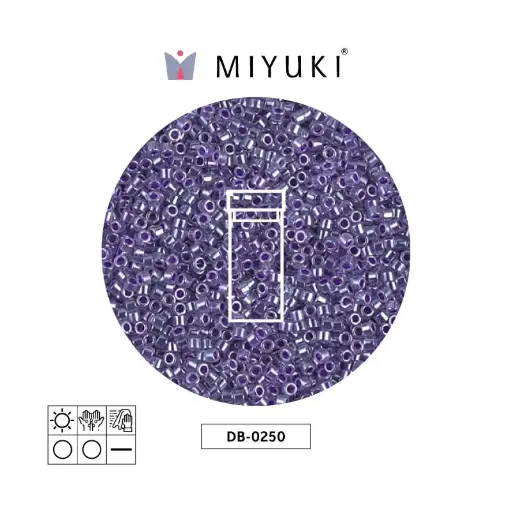[18765] Miyuki delica 11/0 DB0250 morado amatista ceylon perlado x 3g