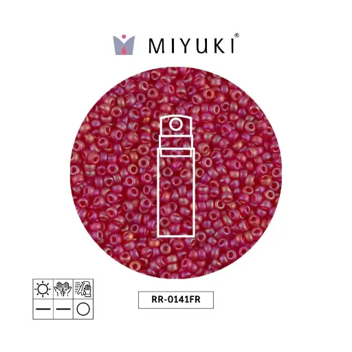 [31565] Mostacilla Miyuki rocalla 11/0 RR0141FR matte transparent ruby x 10g