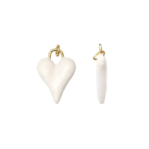 [19420] Dije esmaltado blanco corazon 19mm W09921A16Y x und