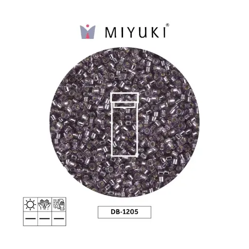 [20389] Miyuki delica 11/0 DB1205 plateado forrado claro amethyst x 3g