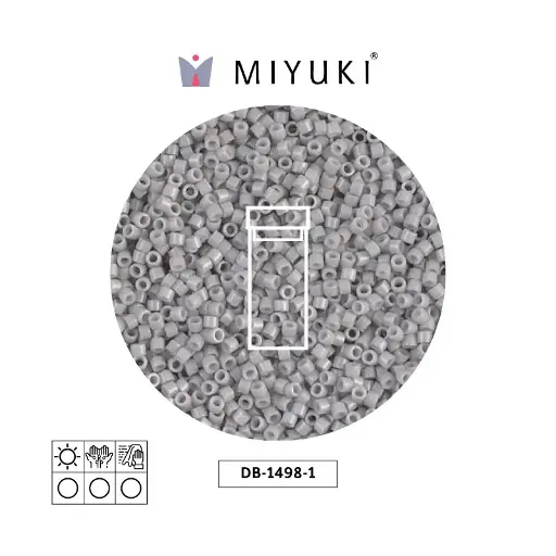 [21790] Miyuki delica 11/0 DB1498-1 opaque light smoke x 3g