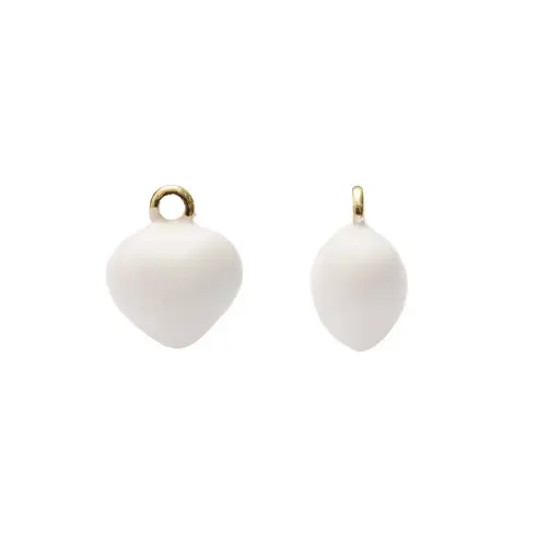 [19396] Dije esmaltado blanco corazon 12mm W09919A10Y x und