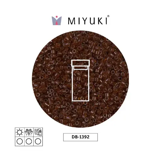 [21766] Miyuki delica 11/0 DB1392 dark topaz lined rootbeer x 3g