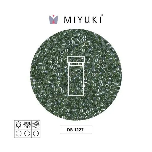 [19185] Miyuki delica 11/0 DB1227 transparente verde lusterr x 3g