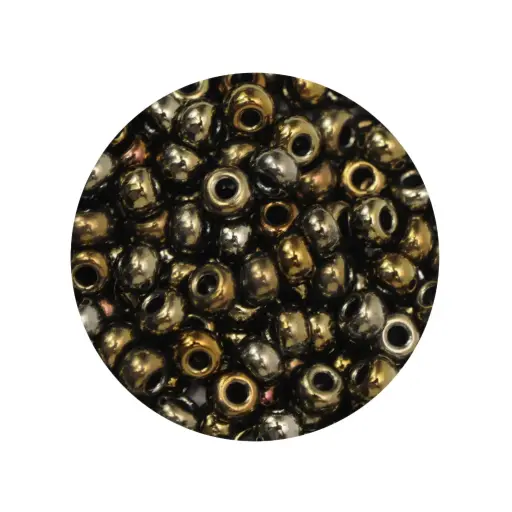 [25710] Mostacilla checa preciosa 8/0 3mm 59115 cafe irizado x 50g