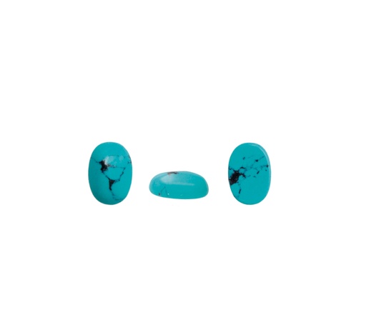Cabuchon oval 5x7mm turquesa syn x und