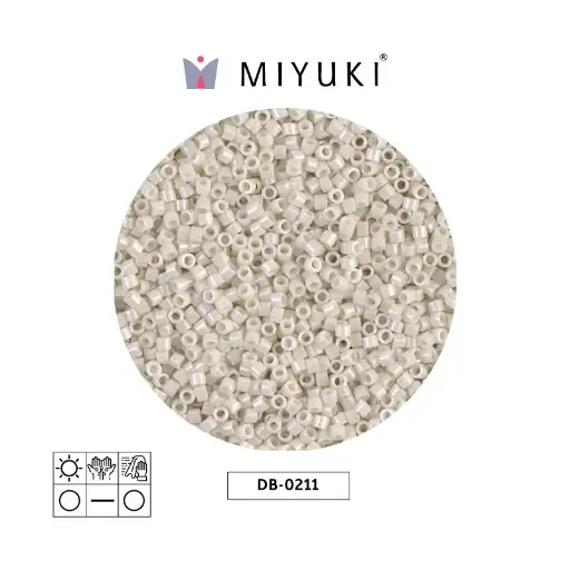 [26215] Miyuki delica 11/0 DB0211 opaco alabaster brillo x 50g