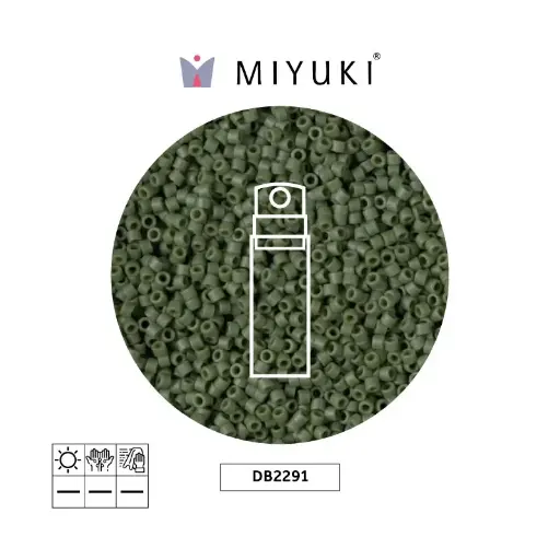 [25126] Miyuki delica 11/0 DB2291 glazed verde opaco x 10g