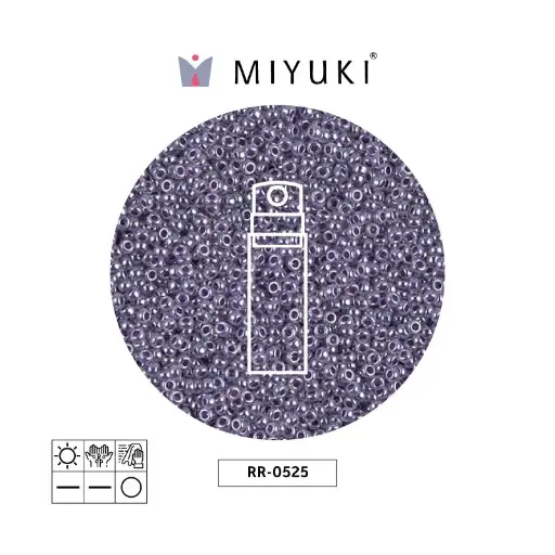 [25654] Mostacilla Miyuki rocalla 15/0 RR0525 morado Ceylon perlado x 10g
