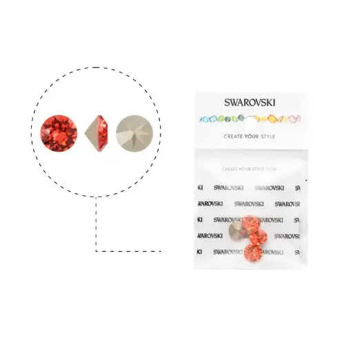 [31900] 1088 swarovski chaton padparadscha F SS39 x 4unds