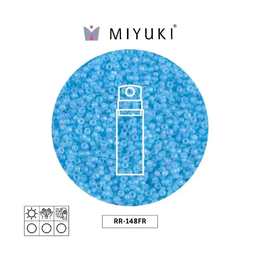 [32124] Mostacilla Miyuki rocalla 15/0 RR0148FR mate transparente azul AB x 10g