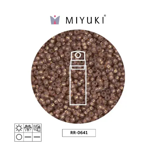 [30378] Mostacilla Miyuki rocalla 11/0 RR0641 rose bronce plateado forrado alabaster x 10g