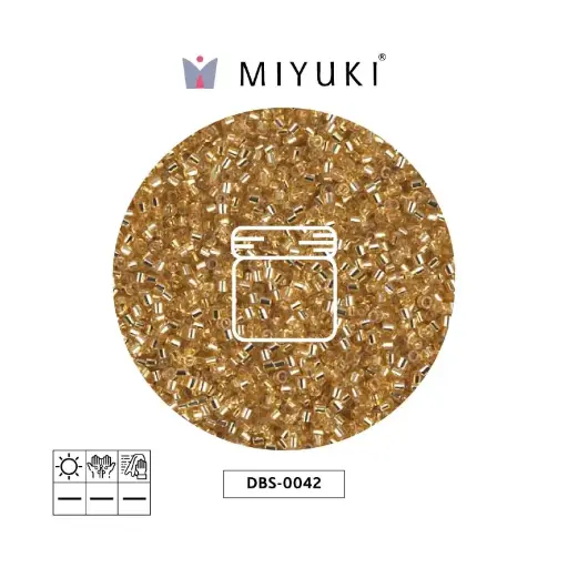 [03905] Miyuki delica 15/0 DBS0042 dorado forrado cristal x 5g