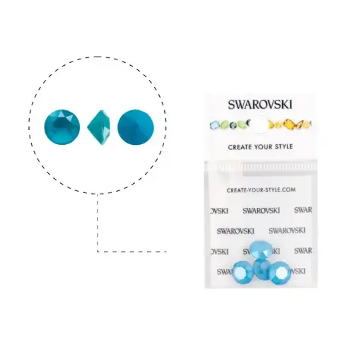 [09296] 1088 swarovski chaton crystal azure blue SS39 x 4unds