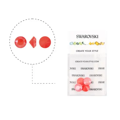 [10592] 1088 swarovski chaton crystal light coral SS39 x 4unds