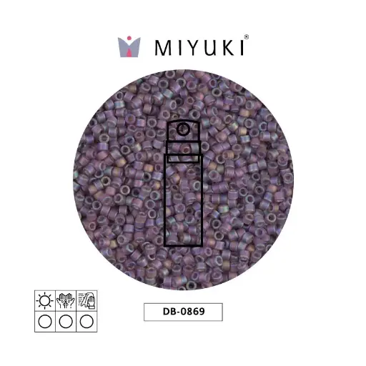 [30309] Miyuki delica 11/0 DB0869 mate transparente mauve AB iridiscentex 10g