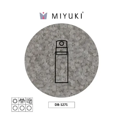 [31248] Miyuki delica 11/0 DB1271 mate transparente gris niebla x 10g