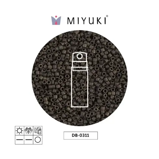 [12830] Miyuki delica 11/0 DB0311 mate metalizado oscuro verde x 10g