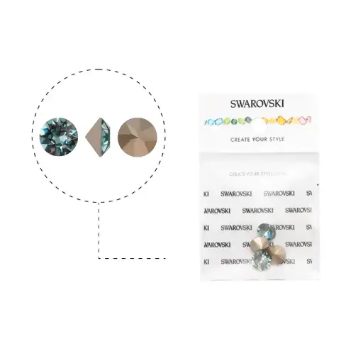 [05027] 1088 swarovski chaton indian sapphire F SS39 x 4unds