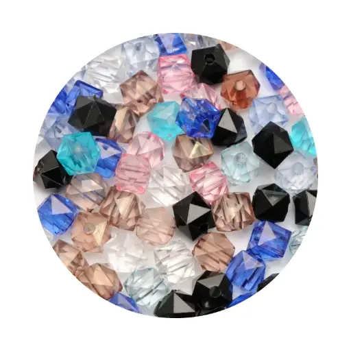 [06436] Cubo acrilico 8mm color surtido x gramos