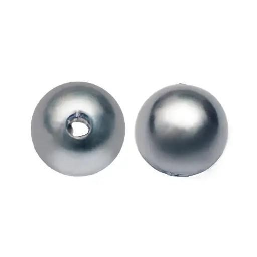 [32654] Perla sintetica redonda 8mm gray A-22 x Libra (1.800 unidades)