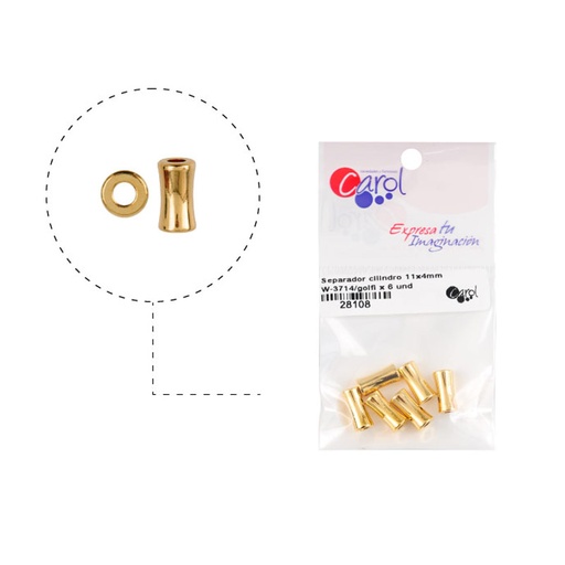[28108] Separador cilindro 11x4mm W-3714/golfi x 6 und