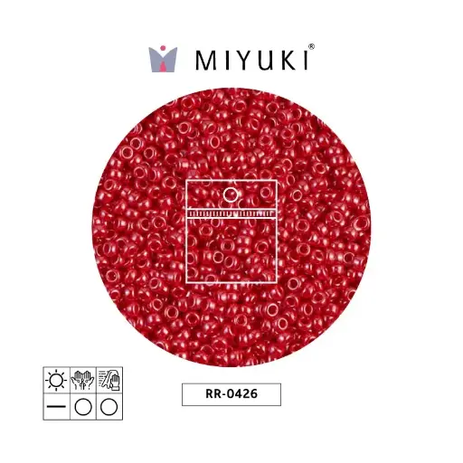 [17988] Mostacilla Miyuki rocalla 11/0 RR0426 opaco rojo brillo x 25g