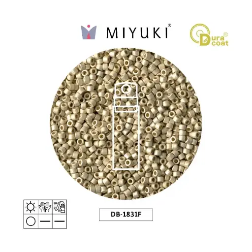 [30595] Miyuki delica 11/0 DB1831F galvanizado crema x 10gr